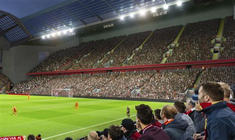 Obiekt składa się z czterech trybun i może pomieścić do 45 276 widzów. Liverpool Anfield stadium's £60m reconstruction to be ...