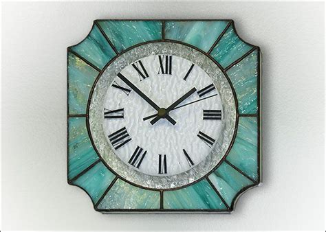 Stained Glass Wall Clock Nr 7040 Stained Glass Clock Stained Glass