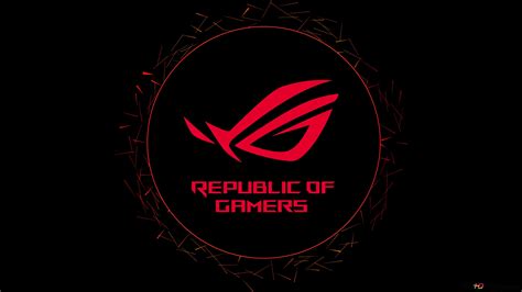 Asus Rog Republic Of Gamers Neon Red Logo 4k Wallpaper Download