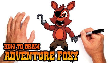 How To Draw Adventure Foxy Fnaf World Youtube