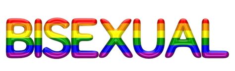 premium photo bisexual word made from shiny lbgt gay pride rainbow letters 3d rendering