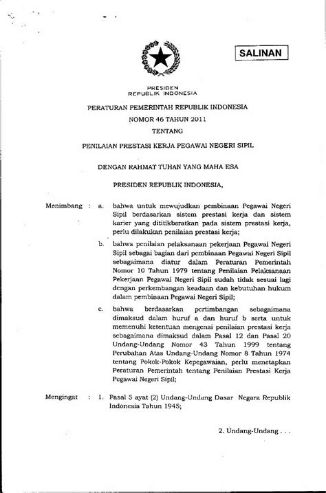 2 Penilaian Pre Stasi Kerja PNS Adalah Suatu Proses Penilaian Secara