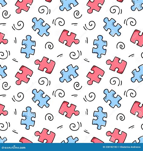 Puzzle Seamless Pattern Stock Vector Illustration Of Abstract 238182183