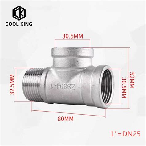 Dn8dn15dn40 Malemalefemale Threaded 3 Way Tee T Pipe Fitting 14 12 34 1