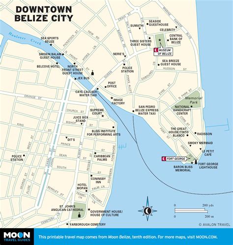 Map Of Downtown Belize City Map Of Belize Belize City