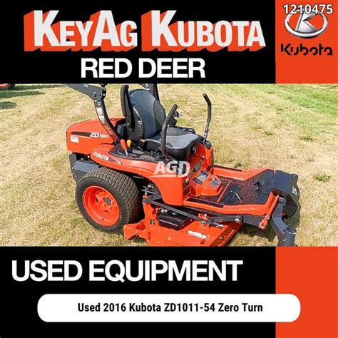 Used 2016 Kubota Zd1011 Mower Zero Turn Agdealer