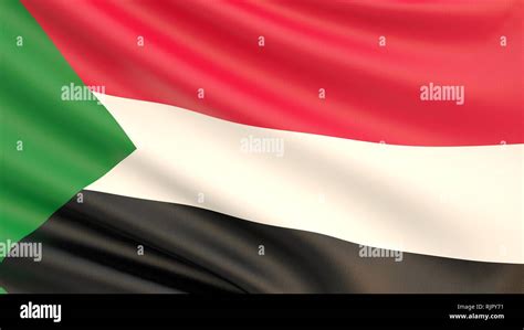 bandera de sudán saludó muy detalladas de textura de tela fotografía de stock alamy