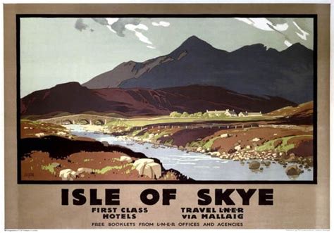 Isle Of Skye Cuillin Hills Scottish Highlands Lner Vintage Travel
