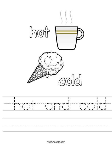 Hot And Cold Worksheet From Shape Activities