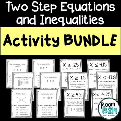 Two Step Equations And Inequalities Activity Bundle Teks 711a 711c