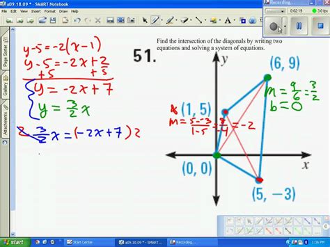 May 06, 2021 · finding the intersection of two straight lines 1. intersection Diagonals - YouTube