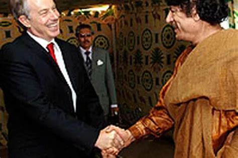 blair s fond farewell to gaddafi mirror online