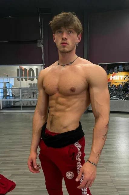 Shirtless Muscular Male Ripped Blond Jock Physique Fl