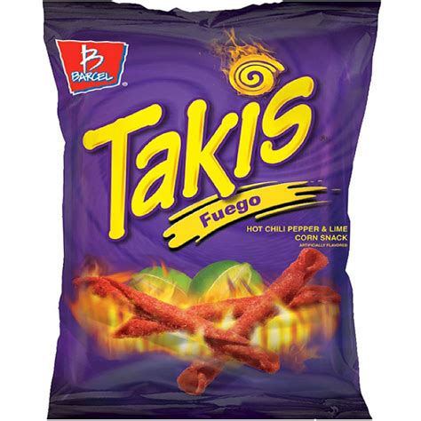 Takis Fuego Hot Chili Pepper Lime Tortilla Chips G American