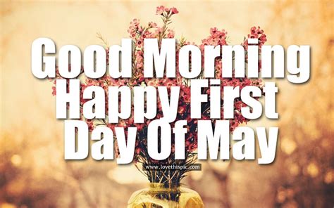 First day of may things are beginning our side is winning hip hip hooray made in the shade deep in the shadow down by the meadow lie in my arms. Good Morning, Happy First Day Of May Pictures, Photos, and ...
