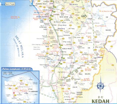 Kedah (also known with honorifics as kedah darul aman, literally kedah, abode of peace) is a state in the northern part of the west coast of malaysia. Malaysia Travel Guide And Map: Map Of Kedah | Alor Setar
