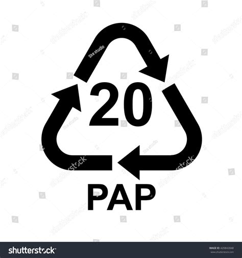 Paper Recycling Symbol Pap 20 Vector Stock Vector Royalty Free