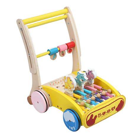 Wooden Walker Hand Push Toy For Toddler Multi 3z79037412 Toddler