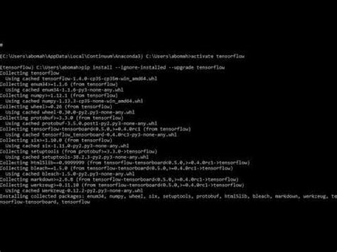 How To Install TensorFlow Cpu Only From Anaconda Prompt YouTube