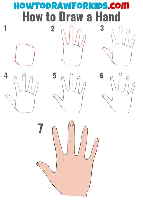 How To Draw A Hand Easy For Kids How To Draw Hands Easy Hand