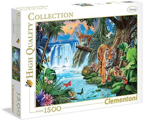 Bigger mat for up to 1500 pieces puzzle. Clementoni - Tiger's Family Puzzle (1500 Pieces) - Hobbies ...