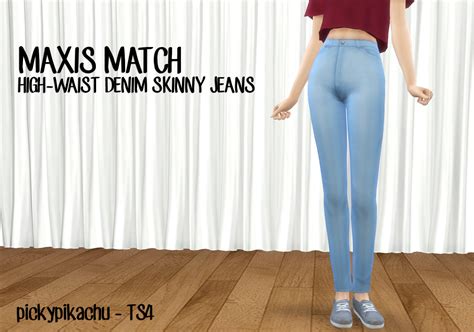 High Waisted Jeans Sims 4 Maxis Match Where Womans Clothes Stores