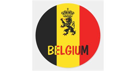 België Ronde Sticker Zazzlebe