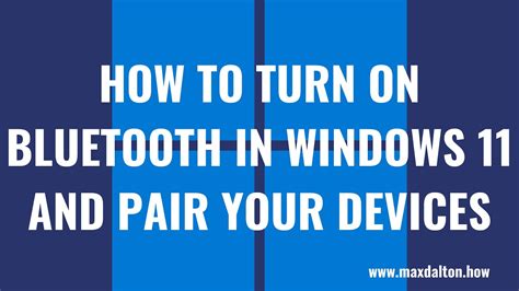 How To Turn On Bluetooth In Windows And Pair Your Devices Youtube
