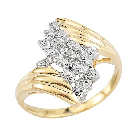 18kt Gold Over Sterling Silver Diamond Accent Ring Jewelry Rings