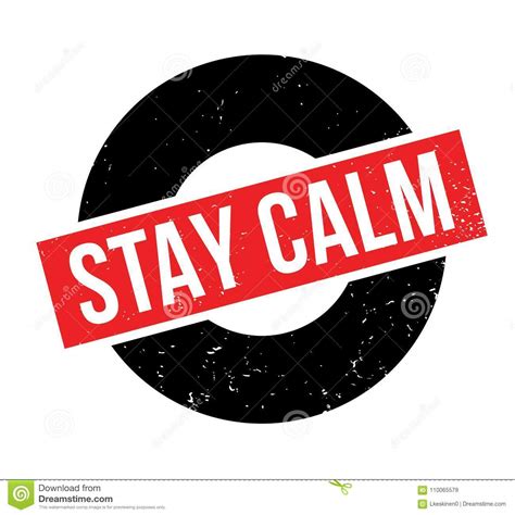 Stay Calm Rubber Stamp Stock Vector Illustration Of Sign 110065579