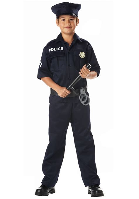 Disfraz De La Policía Infantil Multicolor Yaxa Store