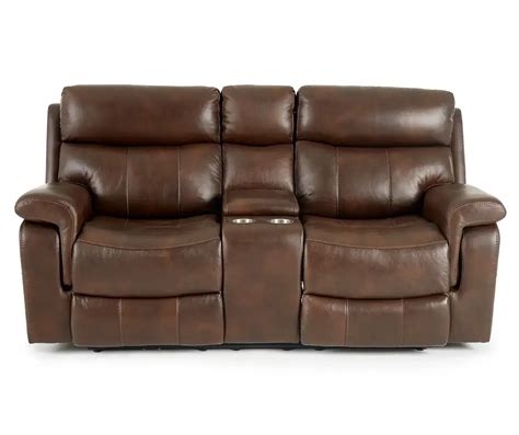 Broyhill At A Fair Price Wellsley Leather Power Reclining Console