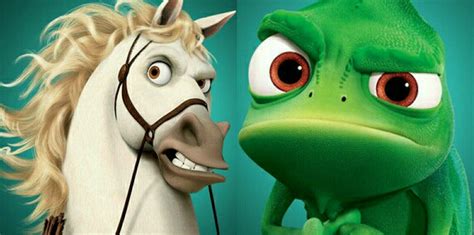 Maximus And Pascal Horse And Chameleon Tangled Movie Tangled