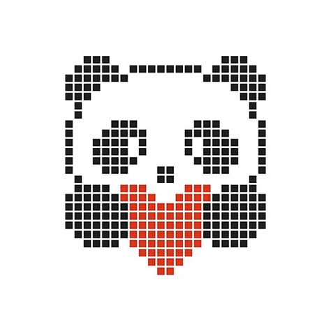 Cute Red Panda Pixel Art Grid Kronikiszajse