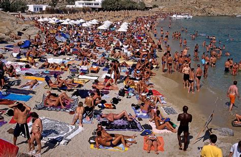 Super Paradise Beach Mykonos Greece June July Pinterest
