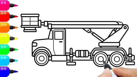 Search through 623,989 free printable colorings at getcolorings. Crane Truck Drawing | Free download on ClipArtMag