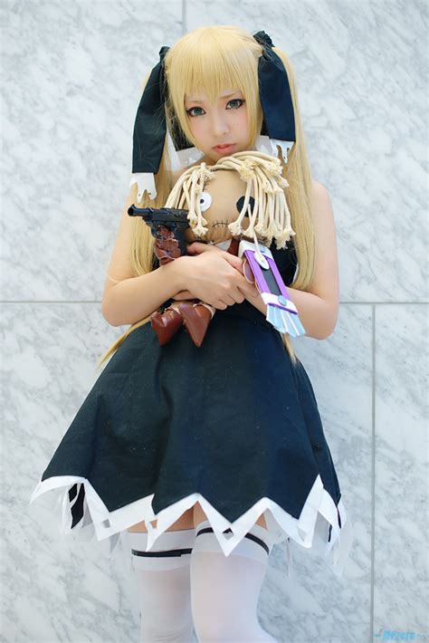 Asae Ayato Blonde Hair Cosplay Dress Gun Hairbows Marion Phauna Shaman
