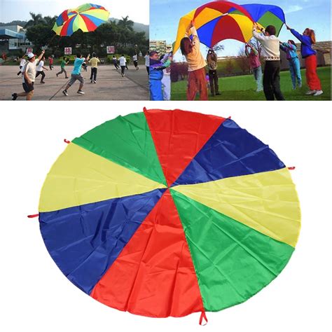 2m65ft Childrens Play Rainbow Parachute Outdoor Game Exercise Sport