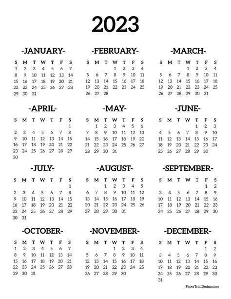 Free Printable Yearly Calendar Printable Templates Free