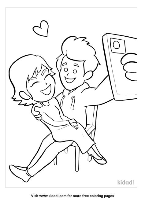 Boyfriend And Girlfriend Coloring Page Free Love Coloring Page