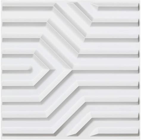 Plastic 3d Wall Panel Pvc Wall Design White 12 Tiles 32 Sf