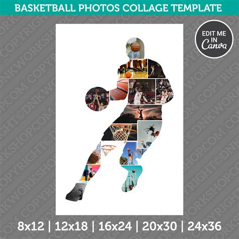Canva Basketball Photo Collage Template Dnkworkshop