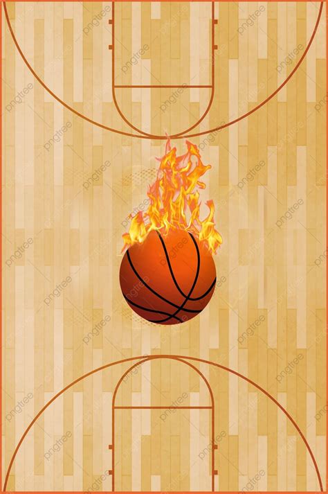 Basketball Game Poster Background Basketball Ball Sports Background