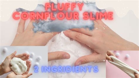 Diy Cloud Fluffy Slime Cornflour And Dishwashing Liquid Slime In