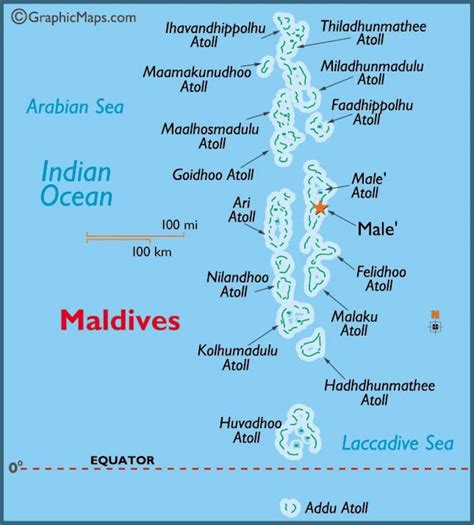 Maldives Atoll Map Baa Atoll Maldives Map Southern Asia Asia