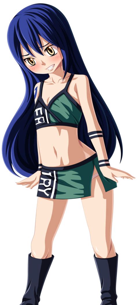 Wendy Marvell Fairy Tail Highres Blue Hair Blush Flat Chest Loli