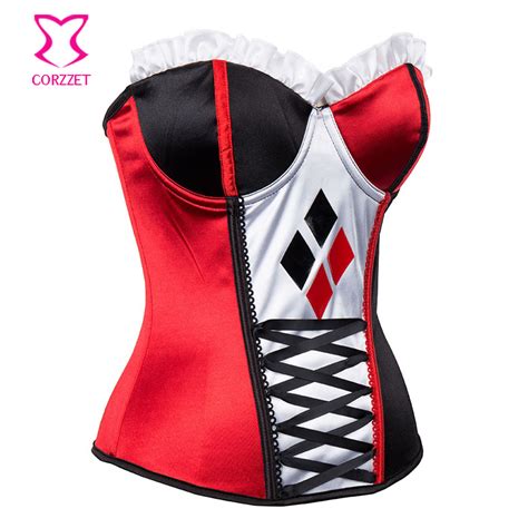 21691 Sexy Harley Quinn Costumes Corset Steampunk Corsets And Bustiers