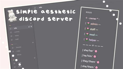 Simple Cute Discord Server Template 🌸 ♡ Youtube