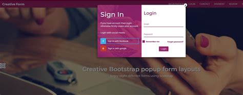 Creative Bootstrap Responsive Popup Form By Krcreative18 Codester