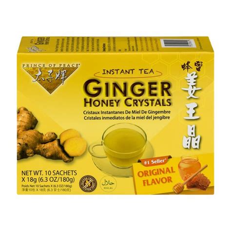 Prince Of Peace Instant Tea Ginger Honey Crystals Original Flavor